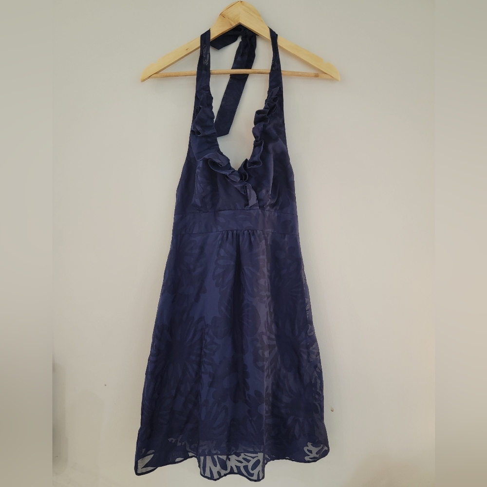 Lilly pulitzer size 0 navy Halter dress